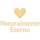 Icono circular con diseño minimalista que representa una hoja o planta, símbolo de vida, memoria y naturaleza. Identifica la marca Naturalmente Eterno.